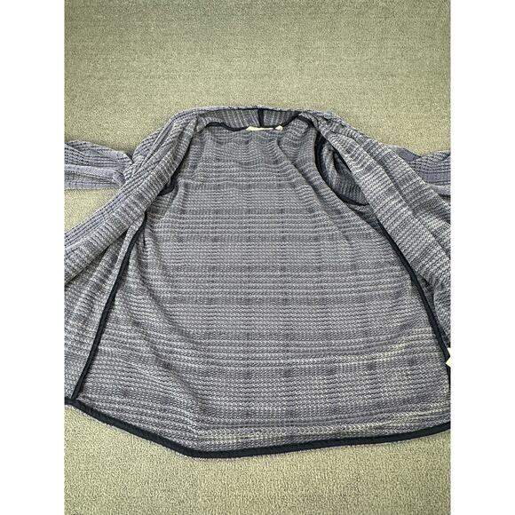 Soft Surroundings Shacket Cardigan Topper Blazer Houndstooth Purple XL - Picture 3 of 10